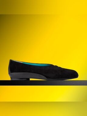 Thierry Rabotin Black Suede Flats